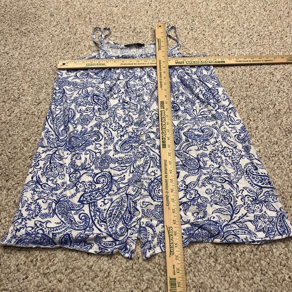 Lauren Ralph Lauren Floral Nightgown Sz M White Blue Feminine Cottagecore - Picture 2 of 5